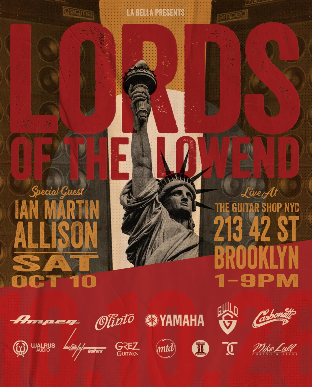 Lords of the Low End returns to Brooklyn as La Bella Strings hosts the premier gathering for the global bass community on October 10, 2026.